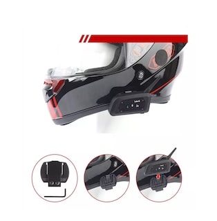 Foto 3 | Intercomunicador Lab.g V6pro Para Casco Motocicleta - 2 Pcs,bt, Ip65, Negro