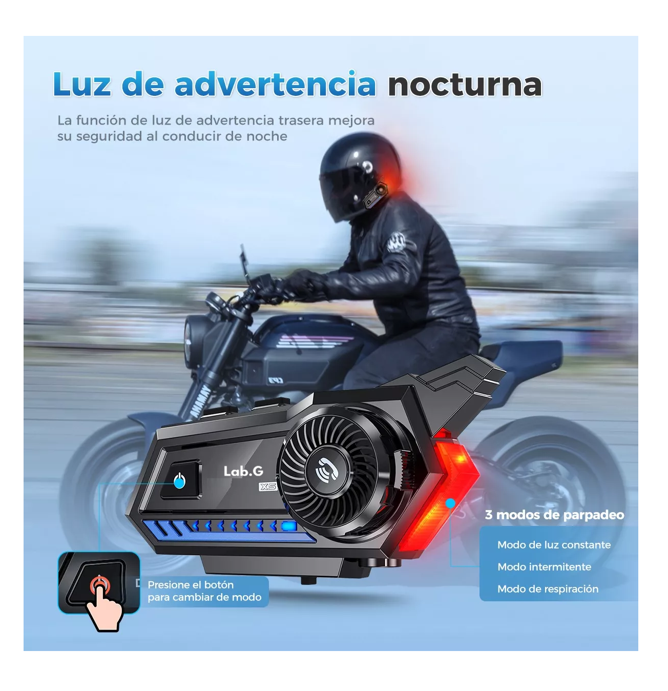 Foto 4 pulgar | Audífonos Para Casco De Motos X5 Bluetooth Fm Impermeables, Negro