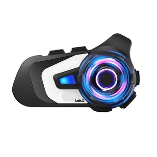 Foto 1 | Intercomunicador Para Casco De Moto Compartir Música Fm Radio 1500m Bluetooth Ip67 Lab.g, Negro Blanco