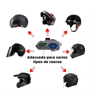 Foto 5 | Audífonos Para Casco De Motos Bluetooth Intercomunicador Lab.g, 2pc Gris