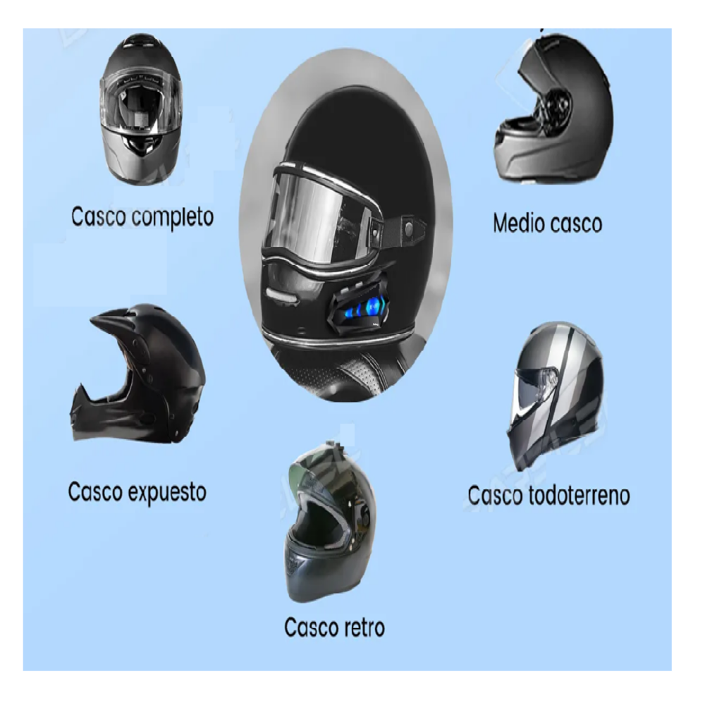 Foto 3 | Audífonos Para Casco De Motos Bluetooth 5.3 Ip67 Impermeable Belug,  Negro