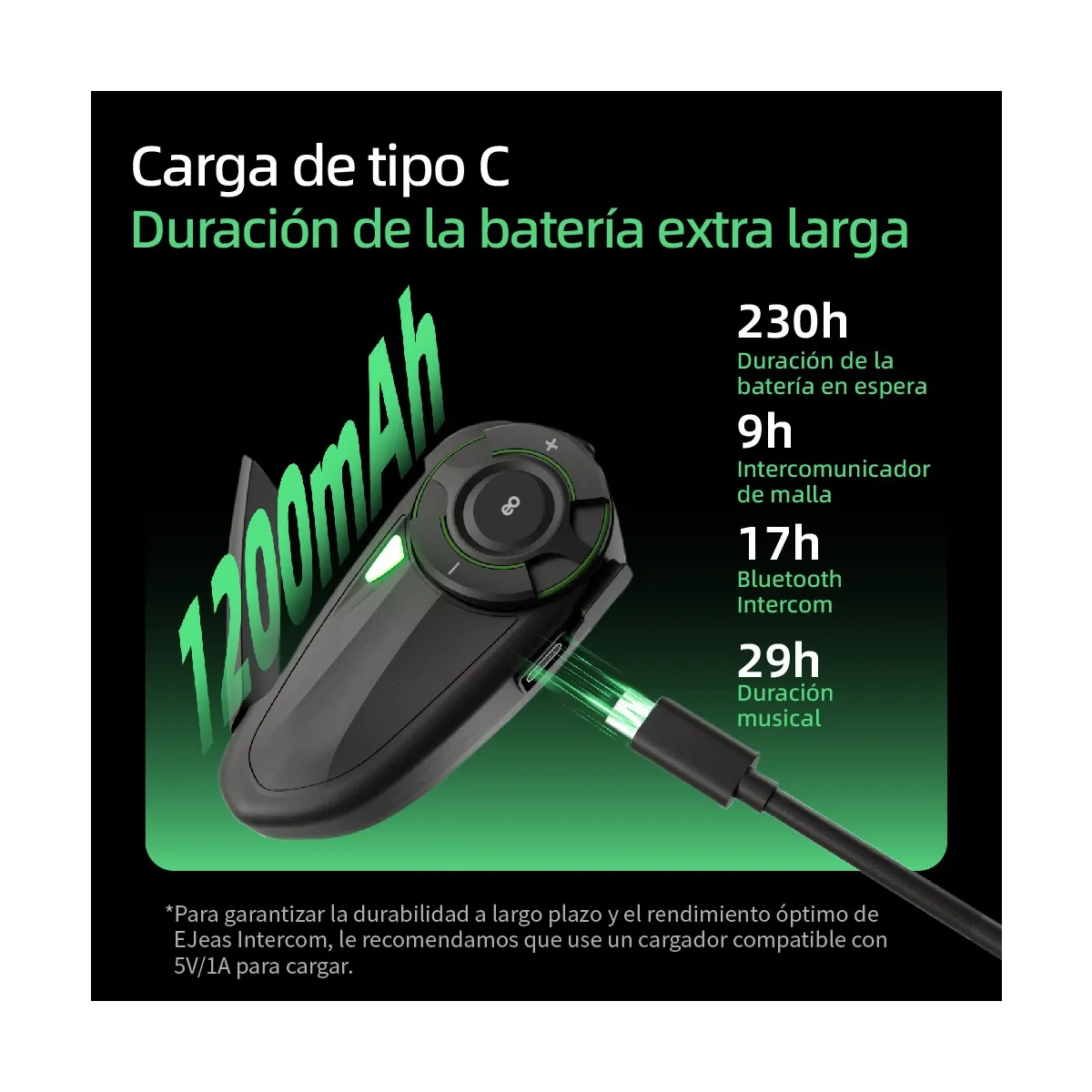 Foto 4 pulgar | Intercomunicador Para Casco Motocicleta Eo Safe Imports Esi- 19996 Negro