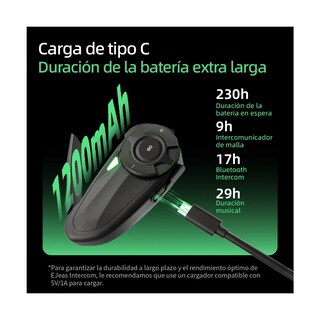 Foto 3 | Intercomunicador Para Casco Motocicleta Eo Safe Imports Esi- 19996 Negro