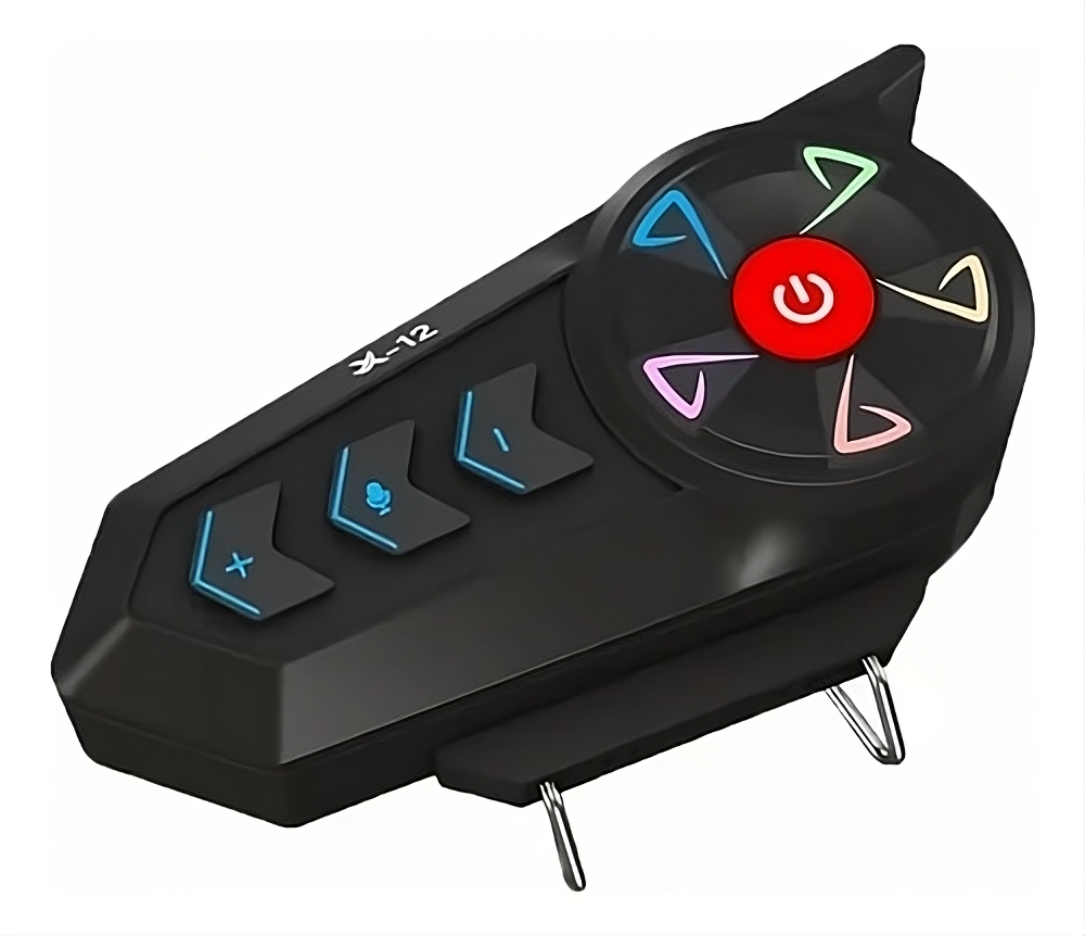 Foto 2 pulgar | Intercomunicador Bluetooth X12 Con Luz Led Para Casco Motociclista