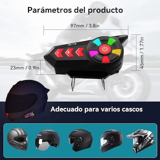 Foto 5 | Intercomunicador Bluetooth X12 Con Luz Led Para Casco Motociclista