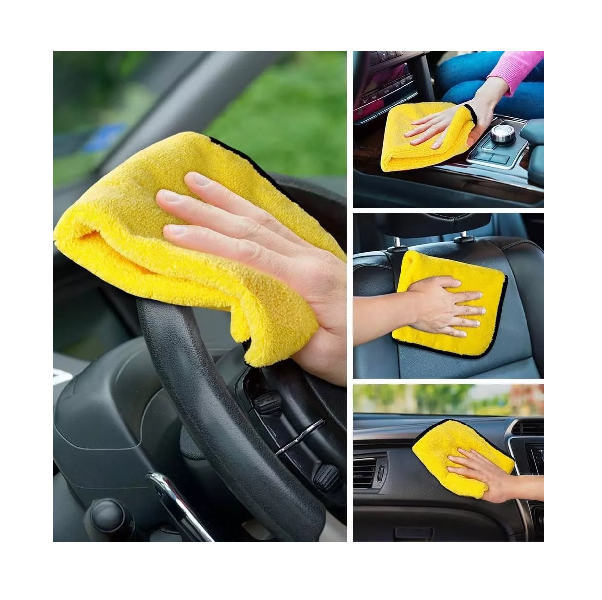 Foto 5 | Toallas para Auto Belug color Amarillo 6 Piezas