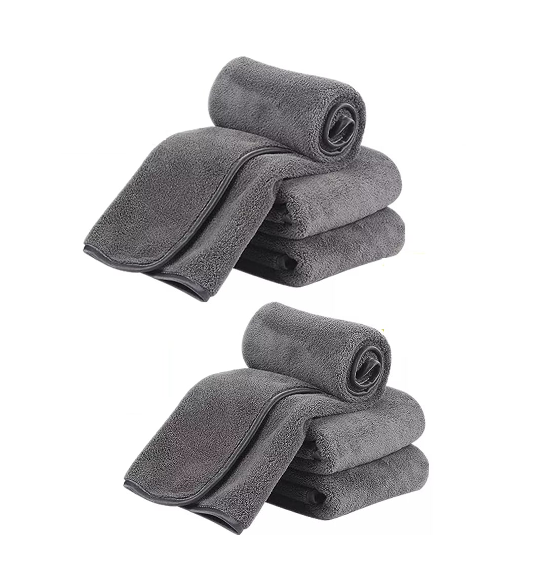 6 Paño Mágico Seco Con Toalla Superfina 30*60cm Gris $569