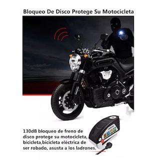 Foto 3 | Alarma Moto Bloqueo Freno Disco Candado Recargable Eo Safe Imports Esi-12224 Negro