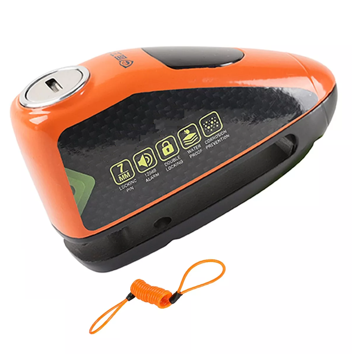 Alarma De Bloqueo Disco De Freno De Motocicleta Recargable  Eo Safe Imports Esi-12223 Multicolor