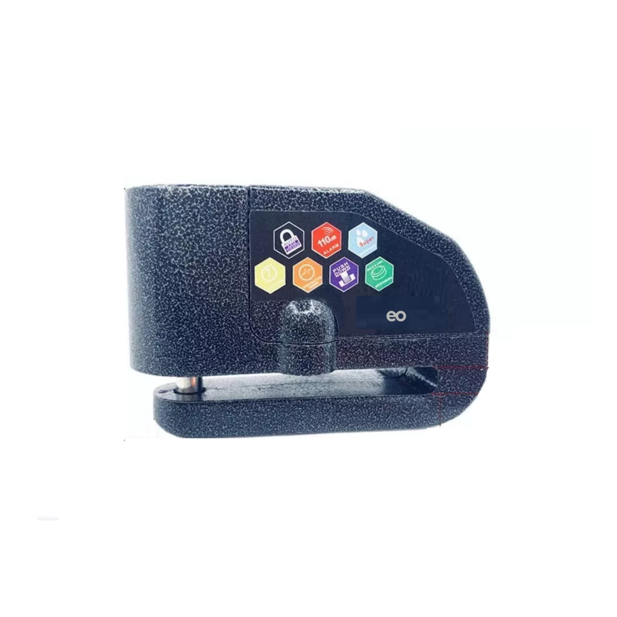 Foto 2 pulgar | Language Candado Disco Sonido Alarma Impermeable Moto Bicicleta Eo Safe Imports Esi-5193-1 Negro