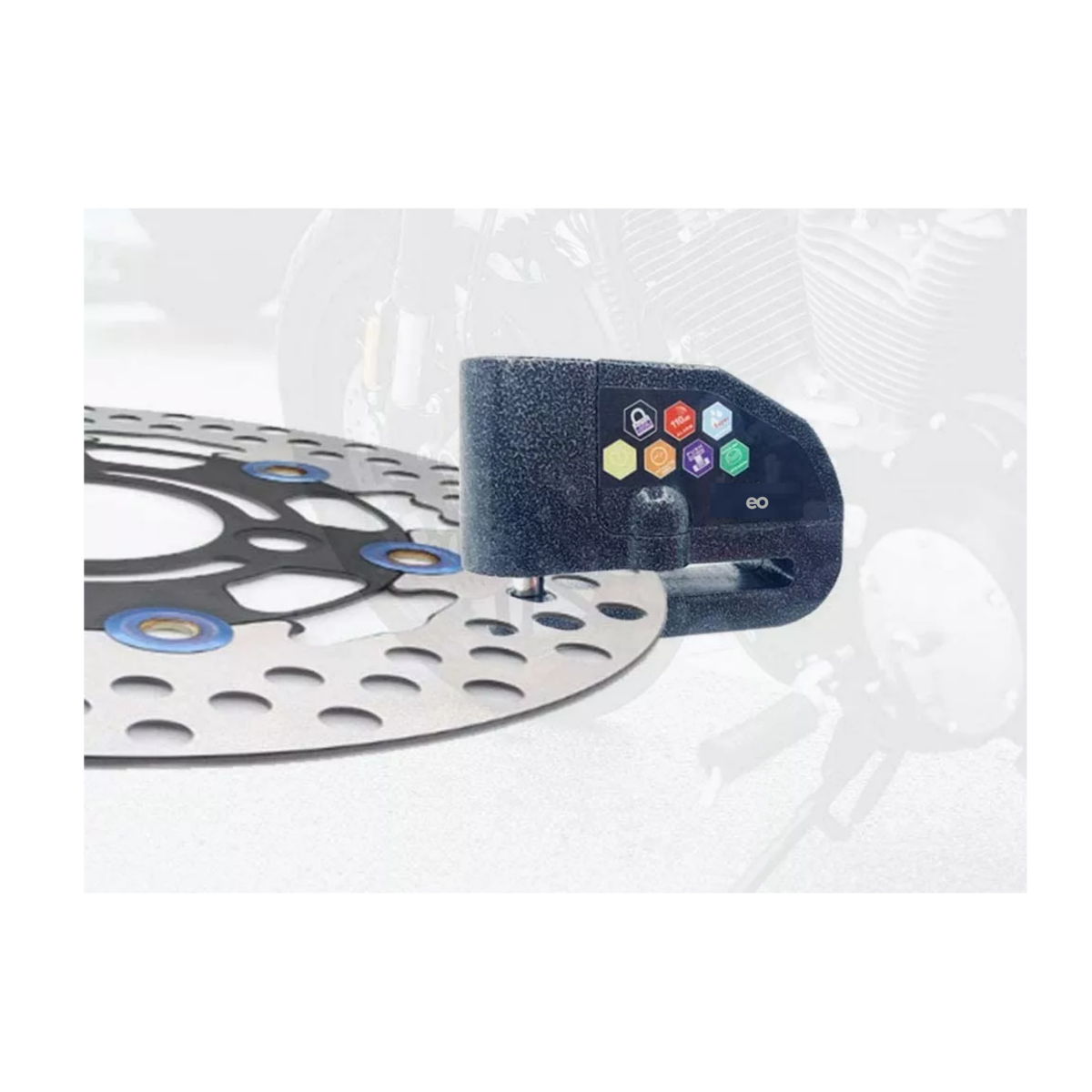 Foto 4 pulgar | Language Candado Disco Sonido Alarma Impermeable Moto Bicicleta Eo Safe Imports Esi-5193-1 Negro