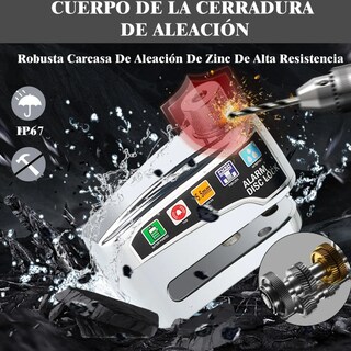 Foto 3 | Xtellar Candado Para Moto Con Alarma Antirrobo E Impermeable De Acero Inoxidable