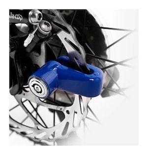 Foto 5 | 3 Pzs Candado Disco Moto Metal Seguro Antirrobo Azul Rojo Y Negro