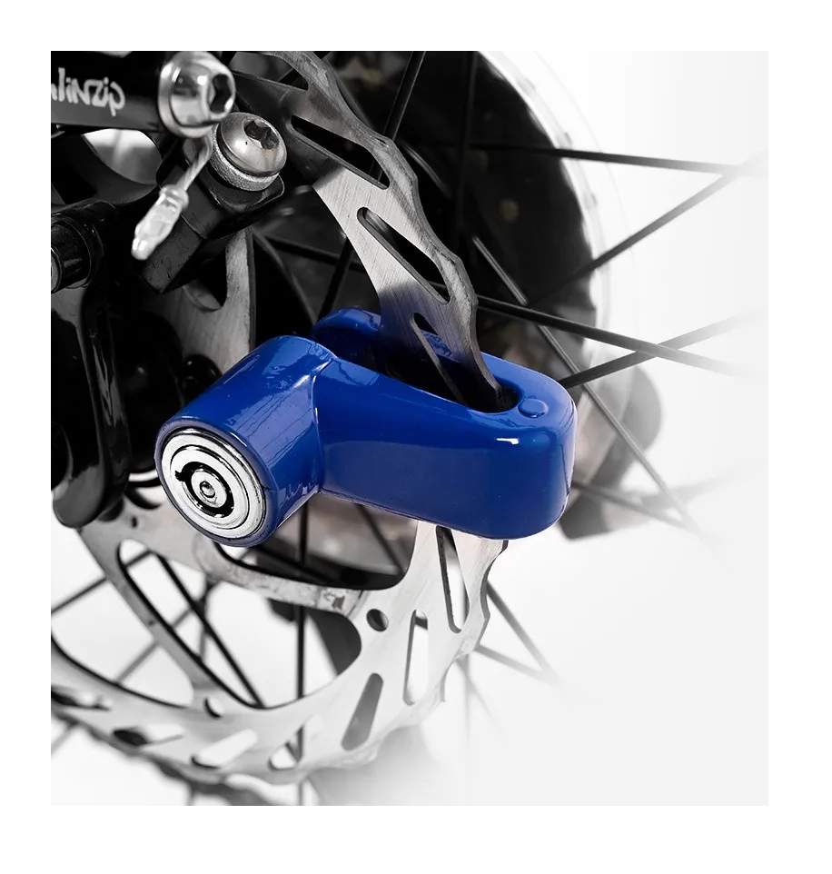 Foto 5 | 3 Pzs Candado Disco Moto Metal Seguro Antirrobo Azul  Rojo Y Negro