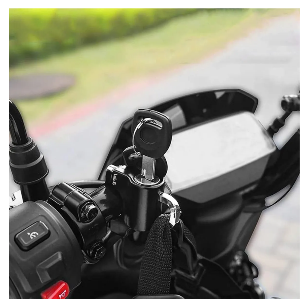 Foto 4 | Candado De Disco De Seguridad Para Moto Para Casco Universal Lab.g  Plata Con Negro