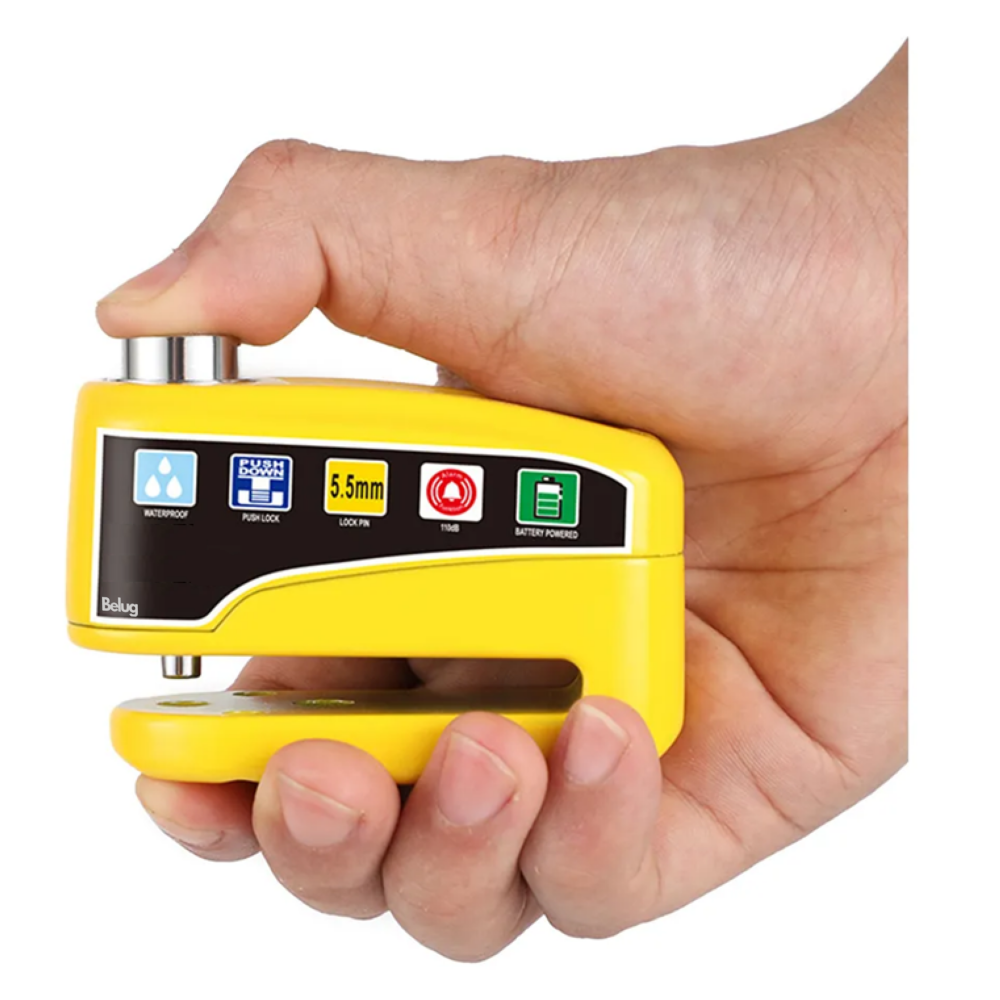 Foto 5 pulgar | Candados Para Moto Candado Motocicleta De Disco Belug   Amarillo