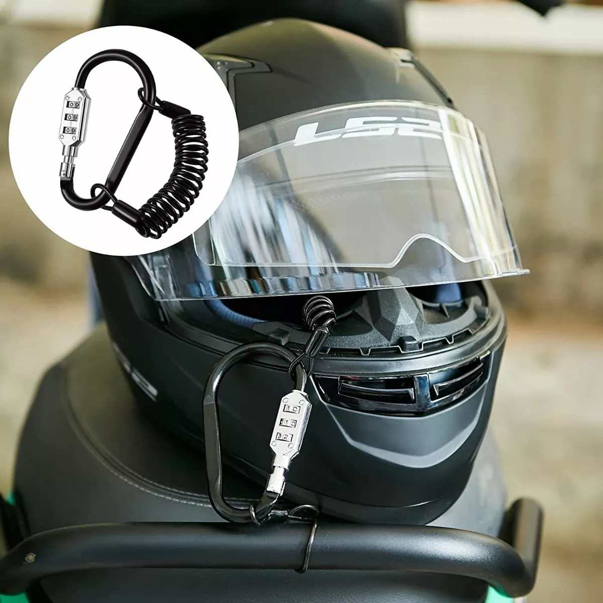 Foto 5 | Candado BELUG para Casco de Motocicleta de Disco de Múltiples Negro