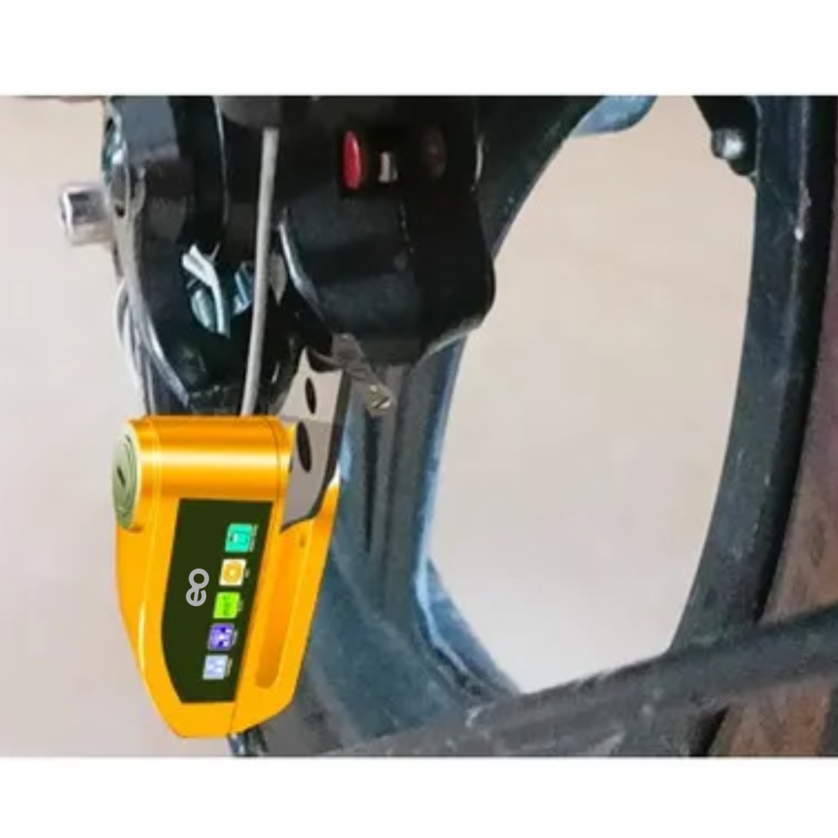 Foto 4 pulgar | Candados Para Motos 2pzs Rojo Y Amarillo Eo Safe Imports Esi-19234 Multicolor