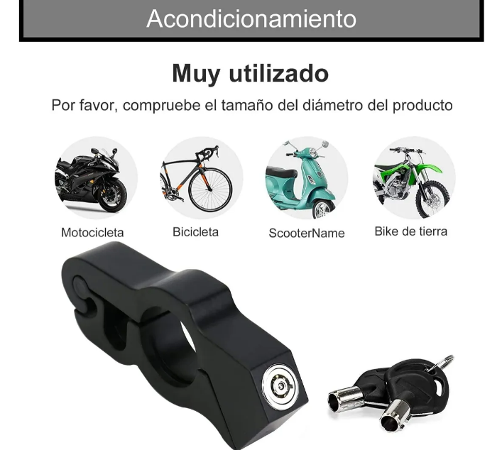 Foto 4 | Xtellar Seguridad Para Motocicletas: Candado Anti-robo De Freno Y Acelerador De Aluminio