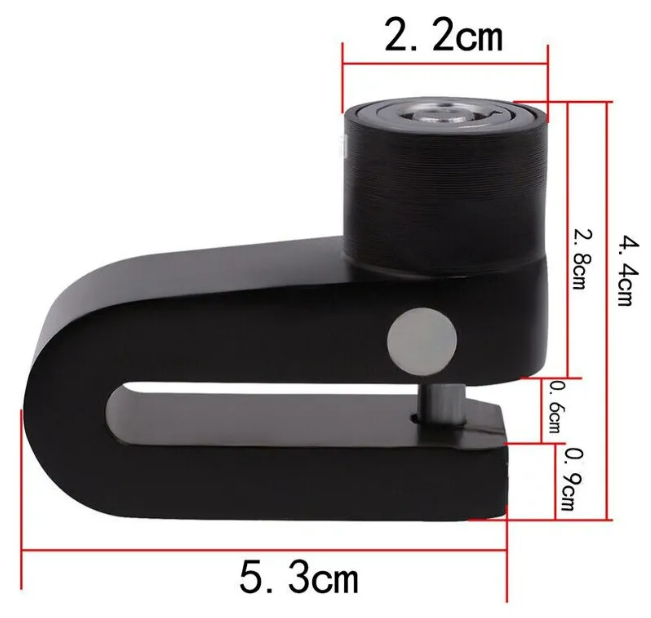 Foto 4 pulgar | Xtellar Candado Premium Para Freno De Disco De Motocicleta  Cerradura Resistente E Impermeable Con Bloqueo Antirrobo