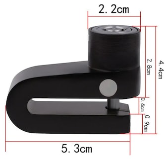 Foto 3 | Xtellar Candado Premium Para Freno De Disco De Motocicleta Cerradura Resistente E Impermeable Con Bloqueo Antirrobo