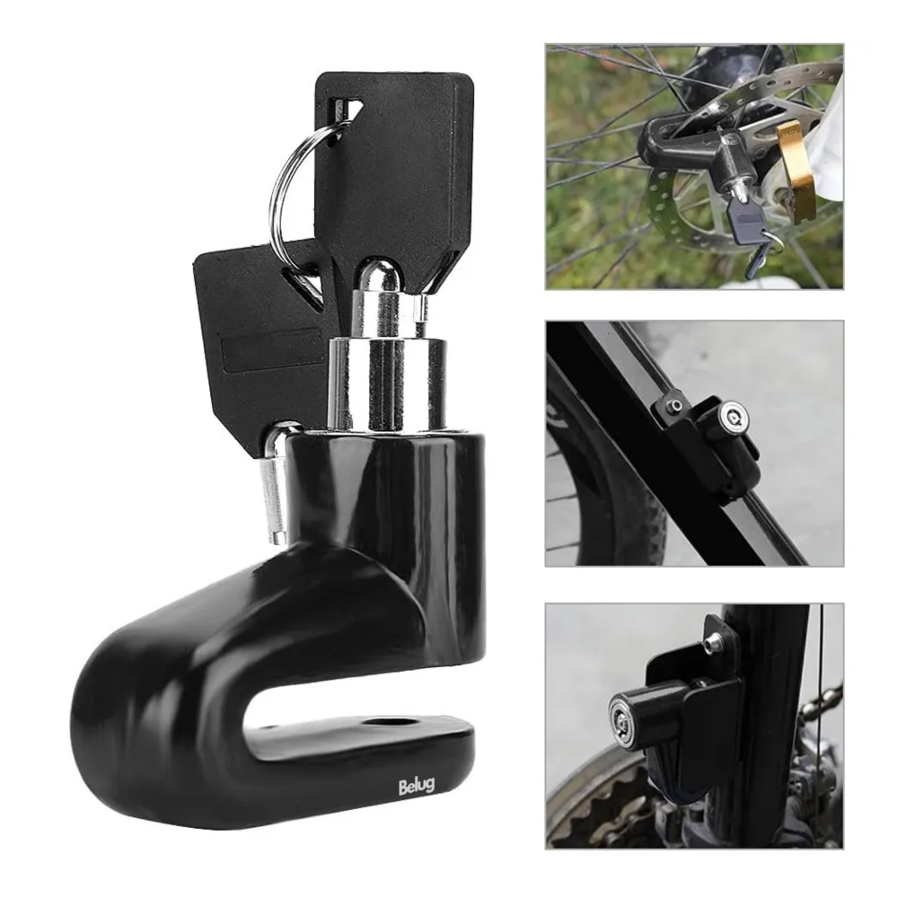 Foto 4 pulgar | Candado De Disco Antirrobo Para Moto Ó Motocicleta Belug  Negro