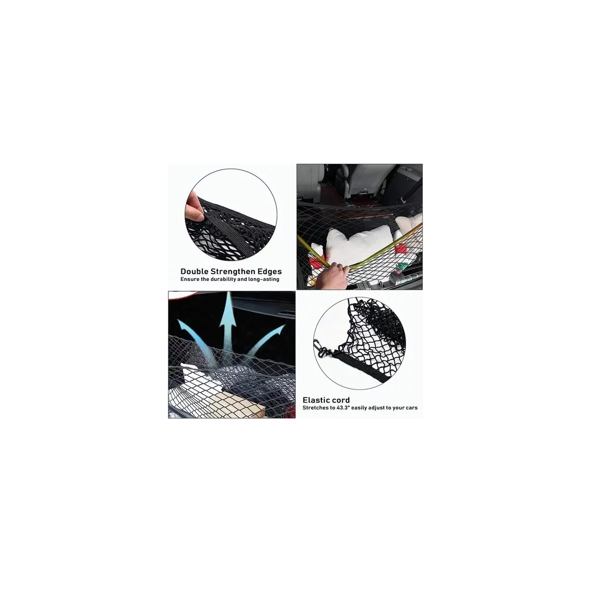 Foto 4 pulgar | Red De Almacenamiento Malla Cajuela Maletero Elástica  Eo Safe Imports Esi-9050 Negro.