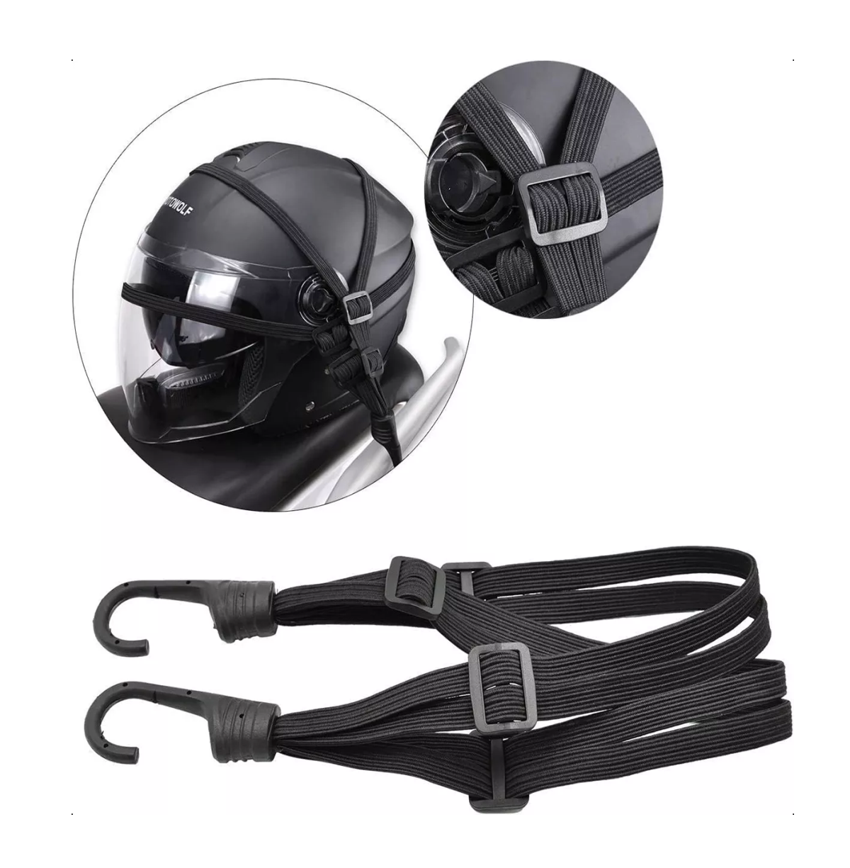 Foto 5 pulgar | Redes para Moto Portabultos Negra