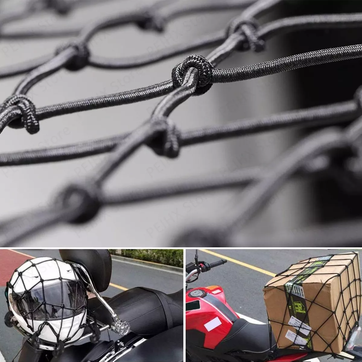 Foto 3 | Red de Carga Elástica para Moto con Correa de casco  7 Piezas
