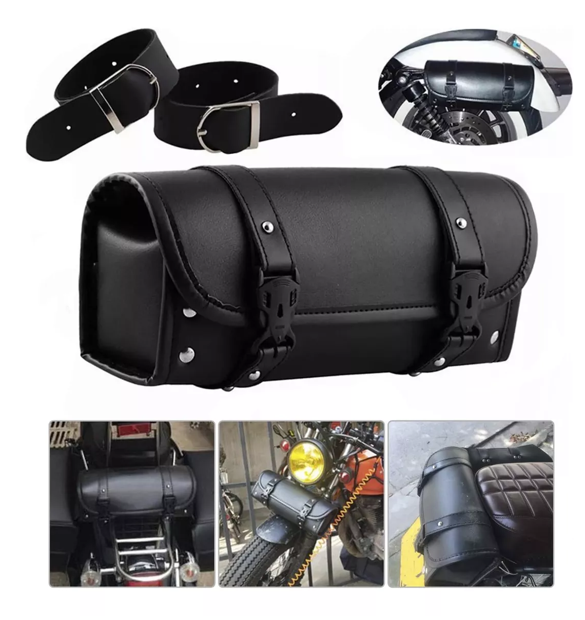 Foto 4 pulgar | Bolsa De Herramientas Reforzada Para Motocicleta Negro