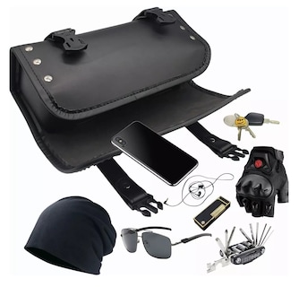 Foto 5 | Bolsa De Herramientas Reforzada Para Motocicleta Negro