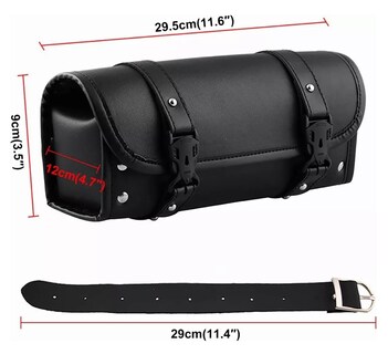 Foto 4 | Bolsa De Herramientas Reforzada Para Motocicleta Negro