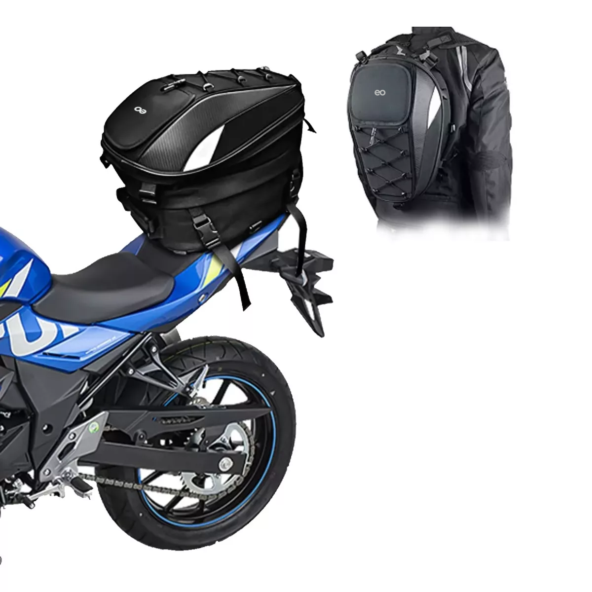 Foto 2 | Mochila Impermeable Para Alforjas De Asiento Trasero Eo Safe Imports Esi-10160-1 Negro