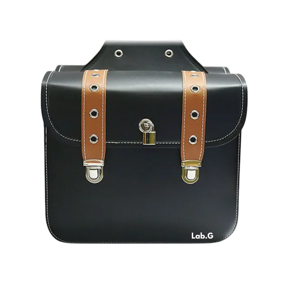 Silla De Montar Lateral De Motocicleta Lab.g Con Cerradura Negro Con Cafe
