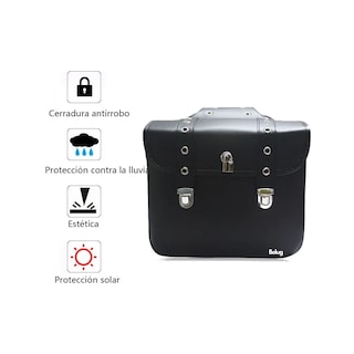 Foto 2 | Silla De Montar Belug Lateral De Motocicleta Con Cerradura Negro