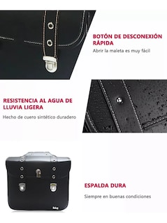 Foto 4 | Silla De Montar Belug Lateral De Motocicleta Con Cerradura Negro