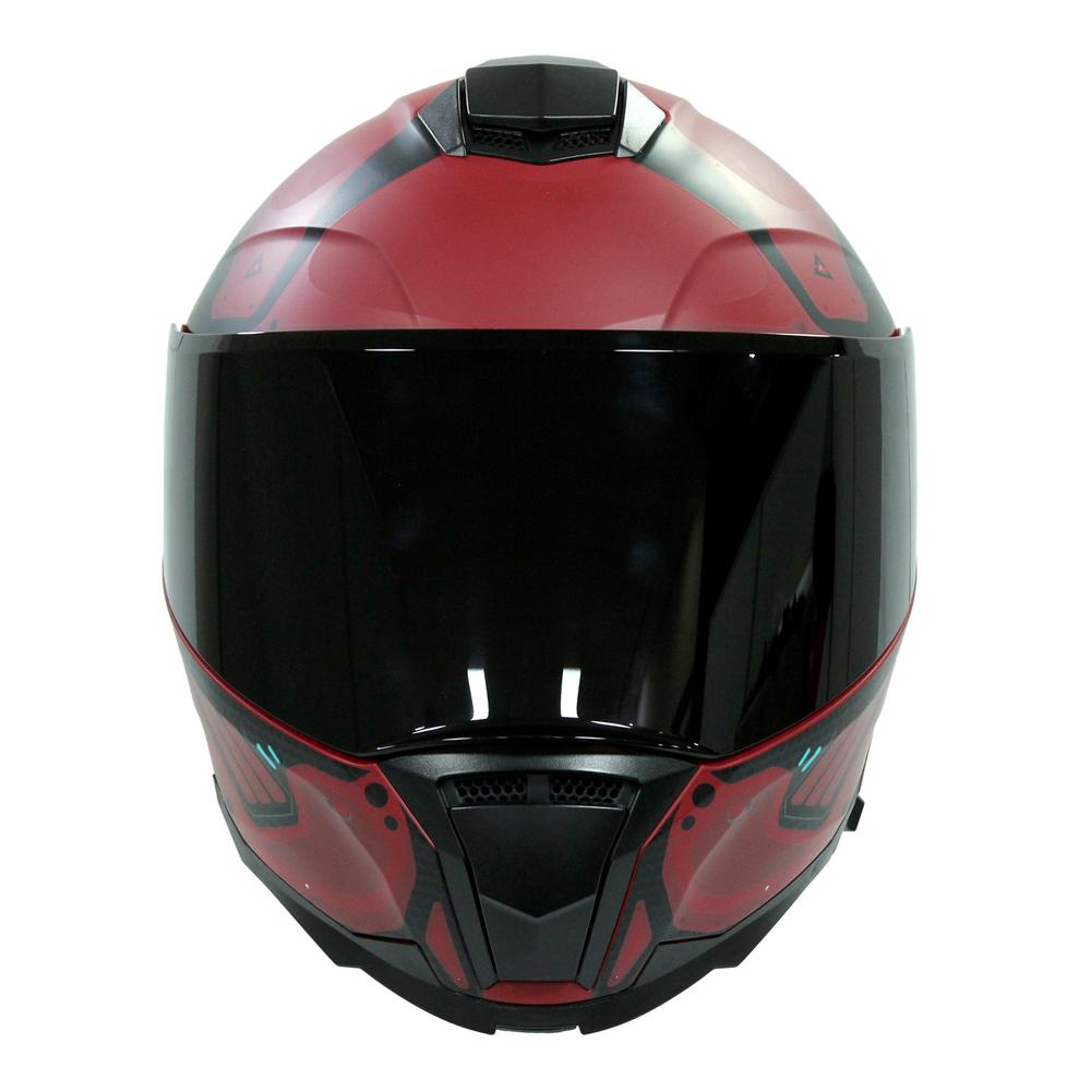 Foto 3 pulgar | Casco Roda Revenge Pro Rojo Mate Android Abatible Mica Humo Svs