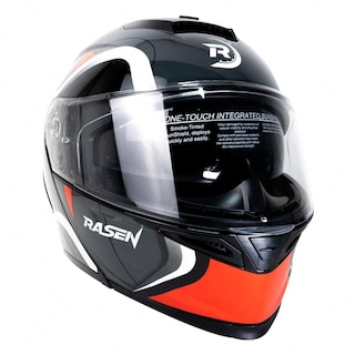 Foto 8 | Casco Abatible Deportivo Negro Con Franjas Gris Para Moto Rasen
