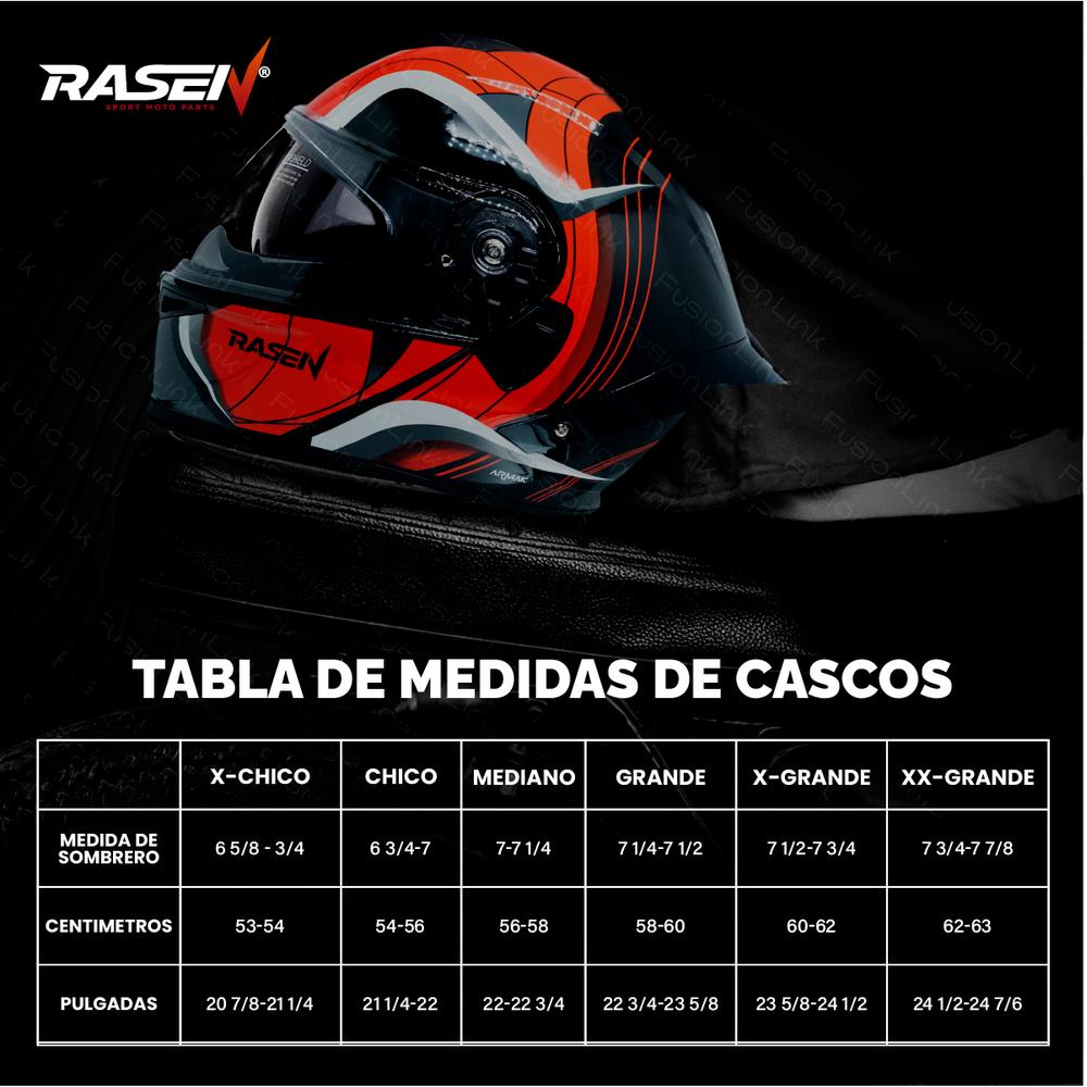 Foto 4 pulgar | Casco Abatible Deportivo Para Moto Rasen Rojo Con Franjas Grises