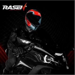 Foto 4 | Casco Abatible Deportivo Para Moto Rasen Rojo Con Franjas Grises