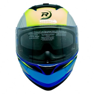 Foto 6 | Casco Abatible Deportivo Para Moto Rasen Azul Con Franjas Grises
