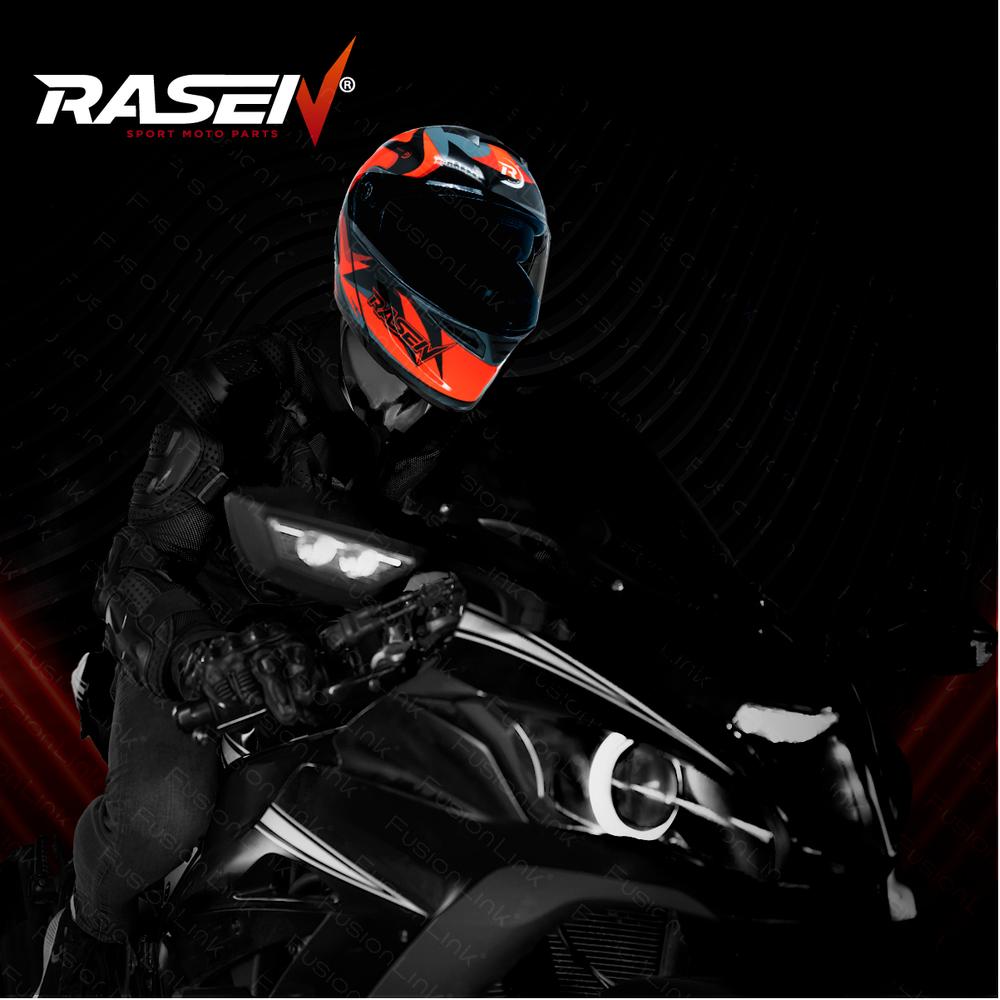 Foto 4 | Casco Abatible Deportivo Para Moto Rasen Gris Con Rojo Y Negro