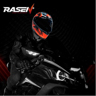 Foto 4 | Casco Abatible Deportivo Para Moto Rasen Gris Con Rojo Y Negro