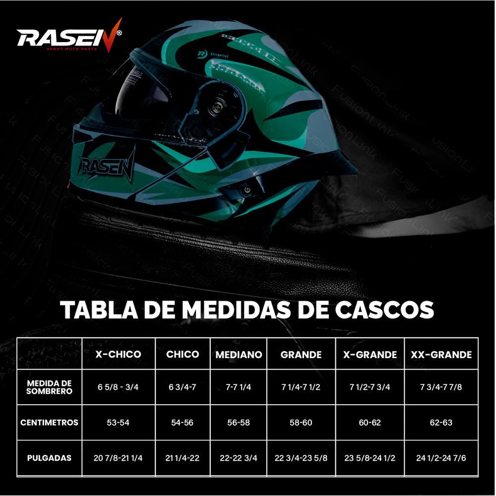 Foto 4 pulgar | Casco Abatible Deportivo Para Moto Rasen Gris Con Verde Y Negro