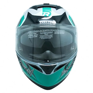 Foto 6 | Casco Abatible Deportivo Para Moto Rasen Gris Con Verde Y Negro