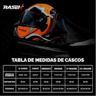 Foto 3 | Casco Abatible Deportivo Para Moto Rasen Negro Con Naranja Y Gris