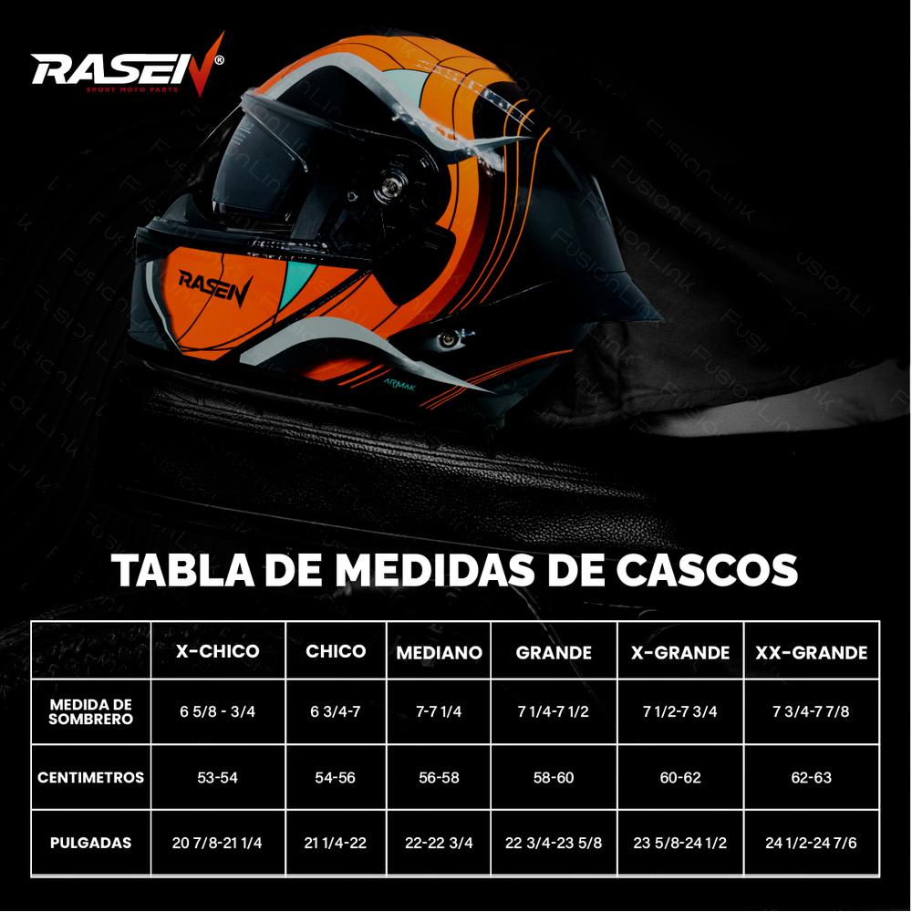 Foto 4 pulgar | Casco Abatible Deportivo Para Moto Rasen Negro Con Naranja Y Gris