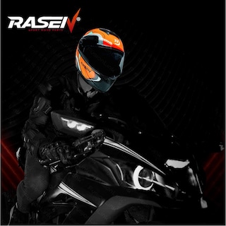 Foto 4 | Casco Abatible Deportivo Para Moto Rasen Negro Con Naranja Y Gris
