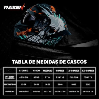 Foto 3 | Casco Deportivo Para Moto Rasen, Negro Con Diseño De Cráneo Gris