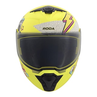 Foto 4 | Casco Roda Booster Amarillo Peace Out Mica Humo Abatible Svs